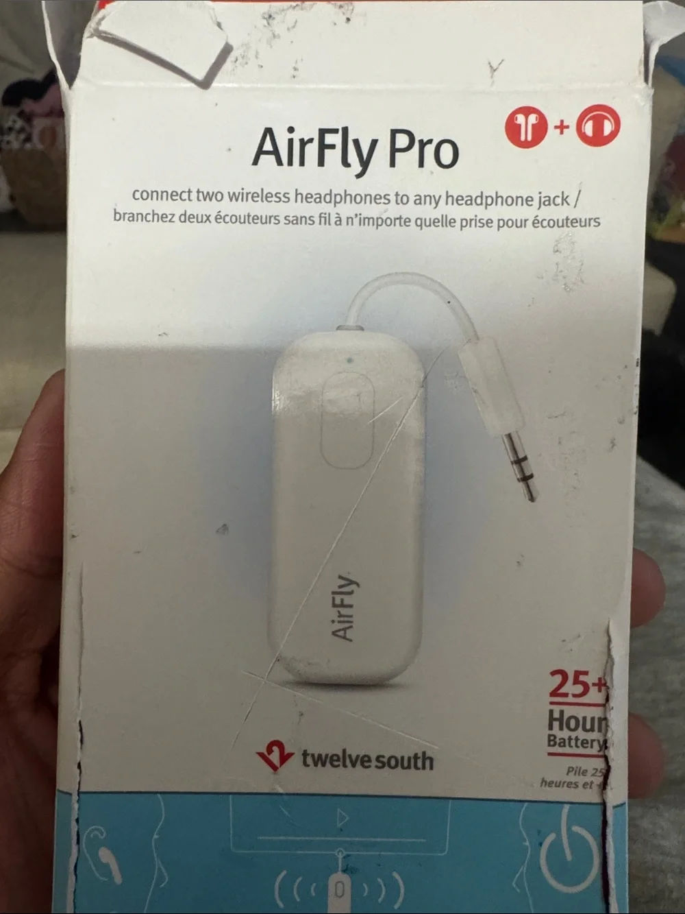 Twelve South AirFly Pro Bluetooth Headphone Adapter - White